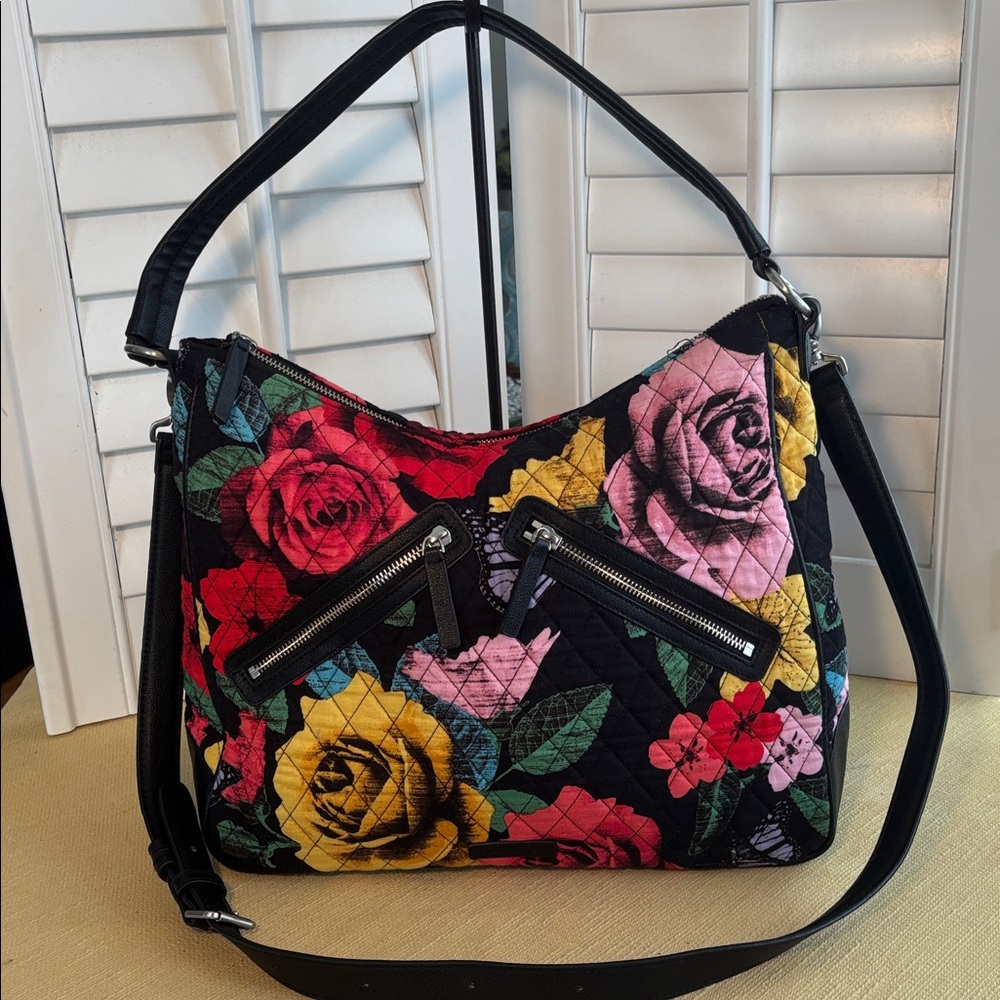 Vera Bradley Havana Rose Retired Vivian Hobo Shoulder Bag Purse